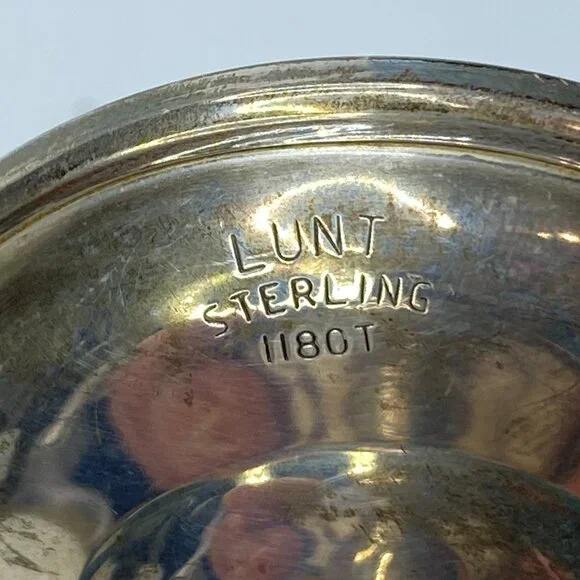 Vintage Lunt Sterling Silver Baby Rattle 1979 Teddy Bear Design SS126